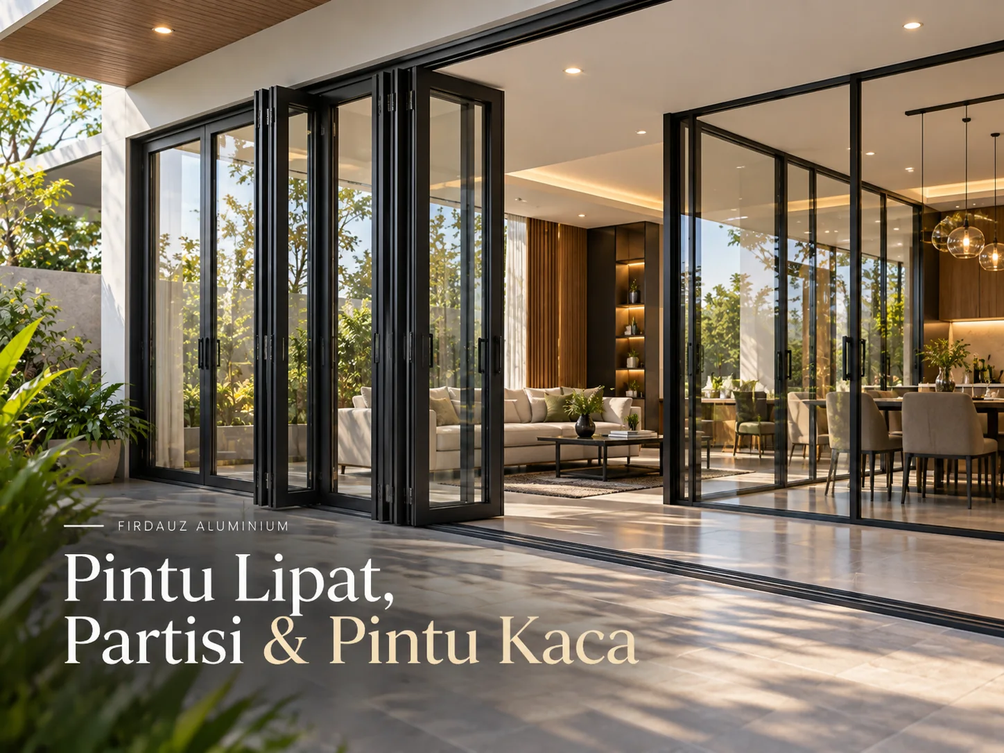 Referensi partisi kaca modern pada ruangan kantor